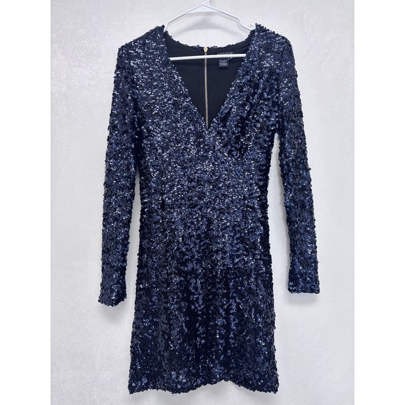 VENUS Dresses & Skirts - Venus Velvet Sheath Dress Size XS Evening Party Prom Special Event Blue Sequin